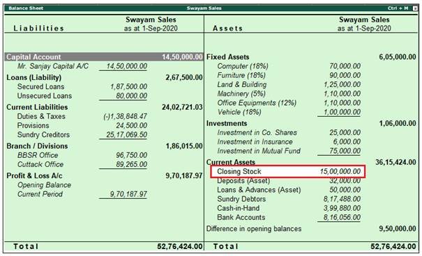Reports on Financial Statements in TallyERP9